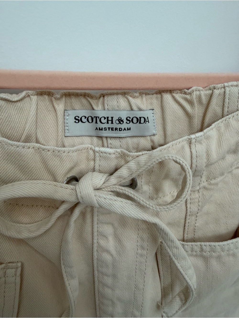 Scotch & Soda Cream “The Arc” Pull-On Barrel Leg Pants - Picture 5 of 5